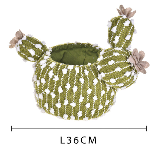 Set 2 Contenitori Decorativo a Forma di Cactus Larghezza 36 cm