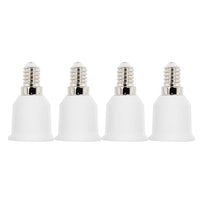 Multipack 4 pz portalampade adattatori da e14 a e27 led alogene risparmio