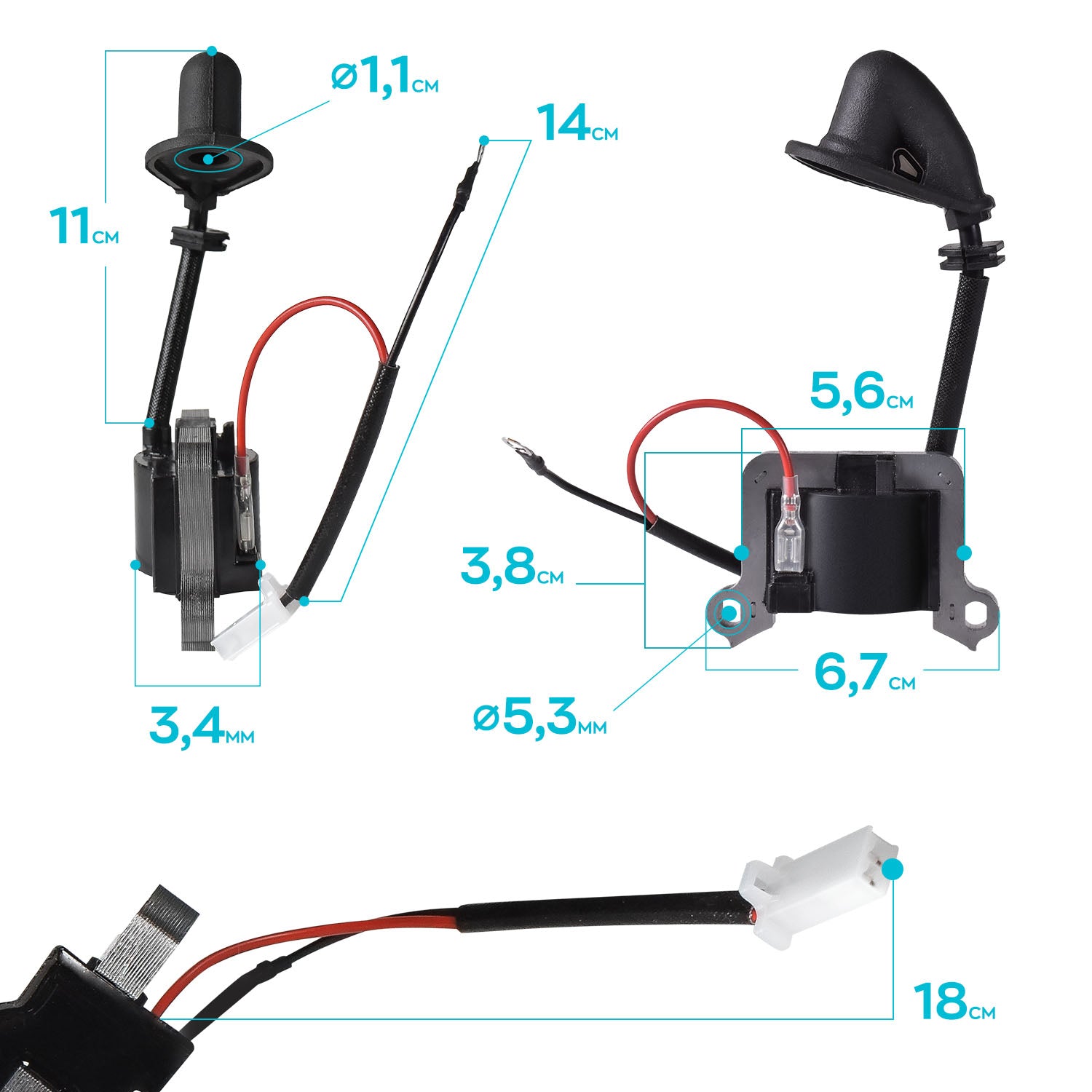 Bobina elettrica per Motori 2 Tempi da 62cc/65cc