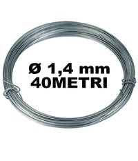 Bobina Matassa Filo Ferro Filato Cromato Diametro 1,4mm Per 40 Metri         