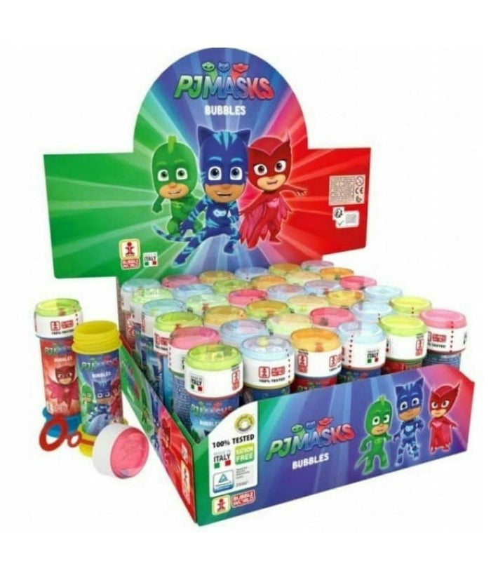 Bolle Di Sapone Pjmasks Confezione 36 Pz Flacone 60 Ml Gadget Party         