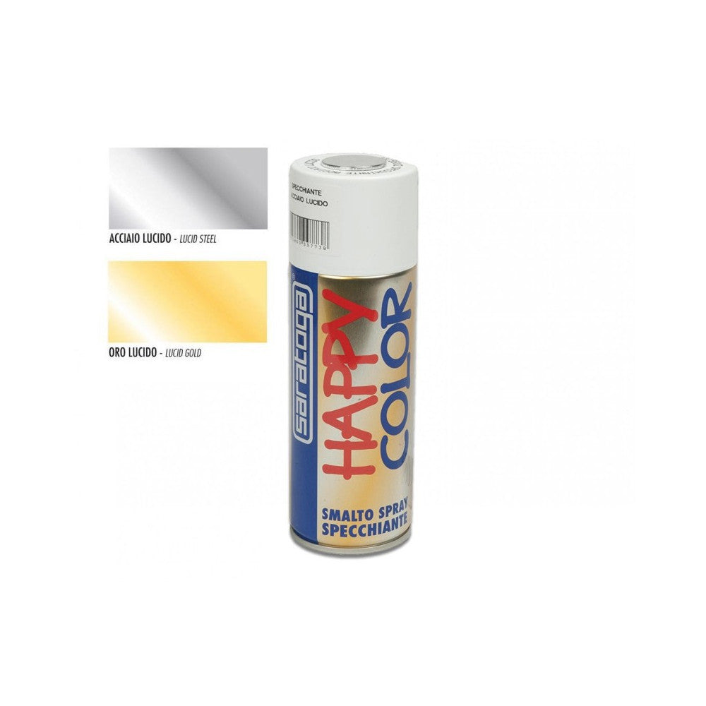 Bomboletta happy color 400ml specchiante lucido, colori happy color oro