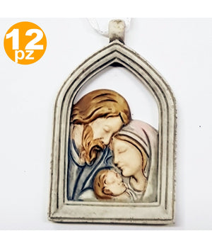 Bomboniere Nativita' Arco Cresima Giuseppe Madonna Bambino Ceramica Appendino         