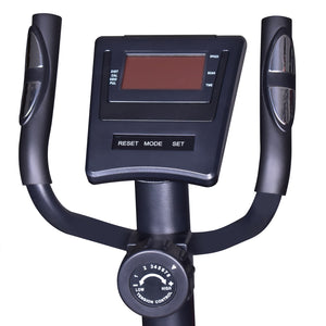 BOUDECH - BOOST 5000 - Bici cyclette ellittica cross trainer bidirezionale con volano da 5kg ultra silenzioso, resistenza magnetica regolabile su 8 livelli e design con doppia impugnatura e cardiofrequenzimetro. Nero