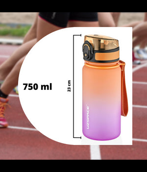 Borraccia Sportiva Da 750 Ml Con Chiusura Salvagoccia Per Sport Scuola Campeggio         