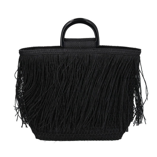 Borsa nero con frange cm 37x13h24