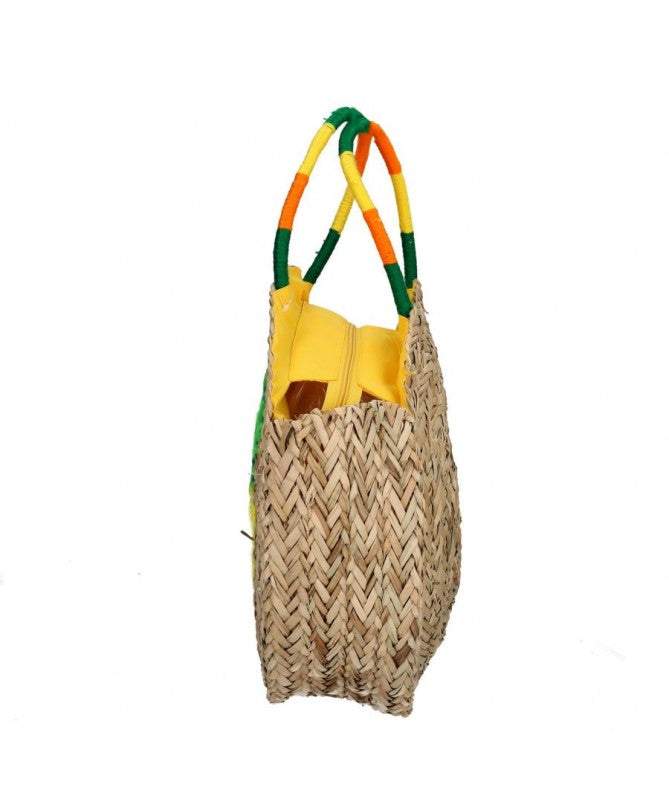 Borsa paglia con ananas