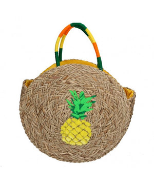 Borsa paglia con ananas