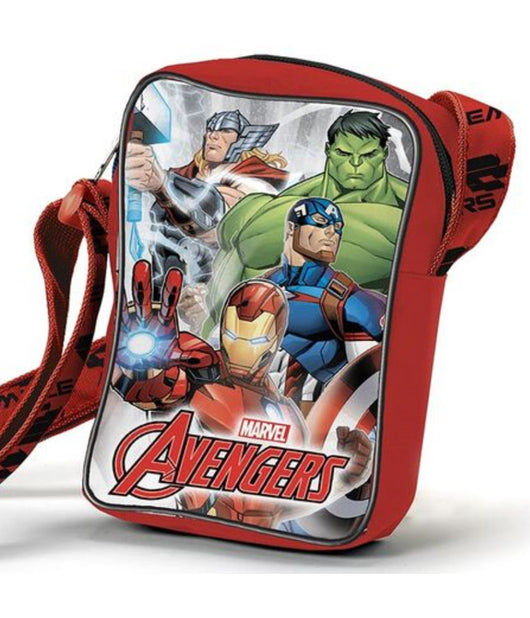 Borsa Tracollina Borsetta Con Tracolla Regolabile Bambino Pvc Avengers         