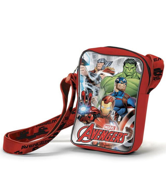 Borsa Tracollina Borsetta Con Tracolla Regolabile Bambino Pvc Avengers         