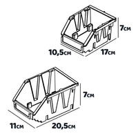 Pal Basic - Scaffale da garage per minuteria, porta attrezzi freestanding con 56 porta utensili