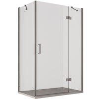 Box doccia 2 lati battente trasparente anticalcare 8mm h195 regina, dimensioni 90x90