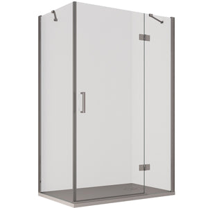 Box doccia 2 lati battente trasparente anticalcare 8mm h195 regina, dimensioni 75x90