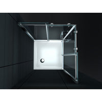 Box doccia 2 lati scorrevole 100x70 trasparente 8mm perla, dimensioni 100x70, versione sinistra