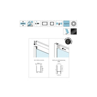 Box doccia 2 lati scorrevole a doppia porta 6mm anticalcre felce, dimensioni 70x140