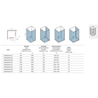 Box doccia 2 lati scorrevole anticalcare trasparenti 5mm h190 efe 100 bianco, dimensioni 80x130