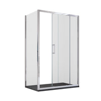 Box doccia 2 lati scorrevole trasparente anticalcare 6mm h190 agata, dimensioni 65x100