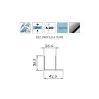 Box doccia 2 lati scorrevole trasparente anticalcare 8mm filanta one, dimensioni 130x70