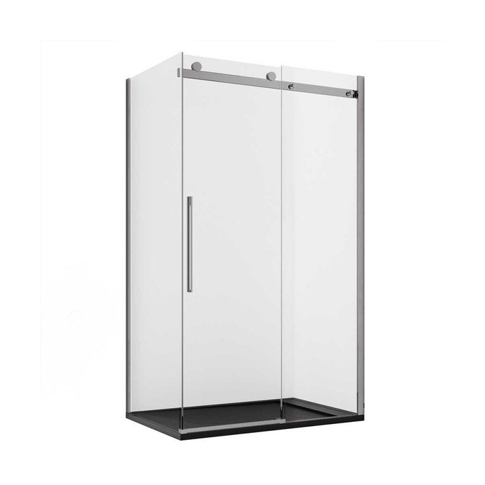 Box doccia 2 lati scorrevole trasparente anticalcare 8mm h195 dolomia, dimensioni 70x120