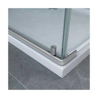 Box doccia 3 lati battente interna ed esterna trasparente 8mm h195 hero, dimensioni 70x80x70