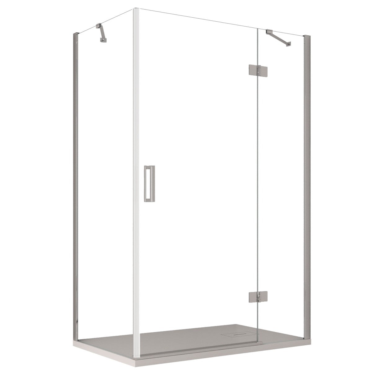 Box doccia due lati con porta battente 8mm h195 regina, misura 90x120