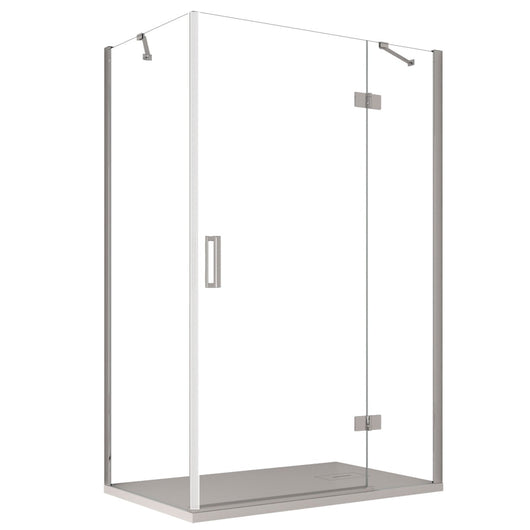 Box doccia due lati con porta battente 8mm h195 regina, misura 100x80