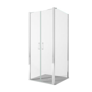 Box doccia due lati con porta saloon h195 6mm anticalcare dobla, misura 70x80