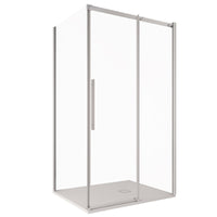 Box doccia due lati in cristallo 8mm h200cm anticalcare target, misura 70x110