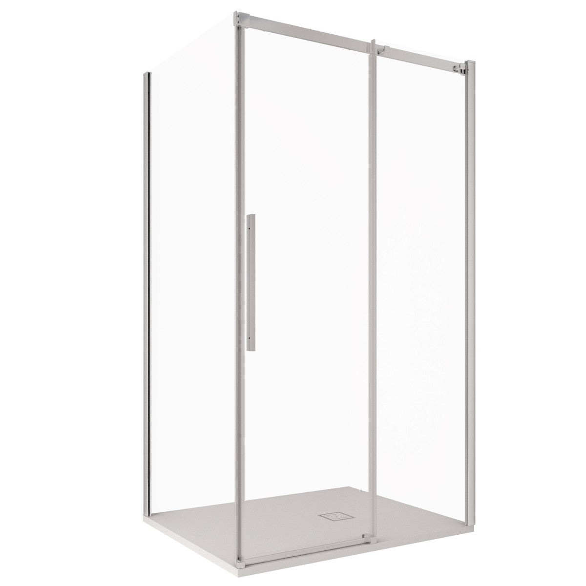 Box doccia due lati in cristallo 8mm h200cm anticalcare target, misura 80x120