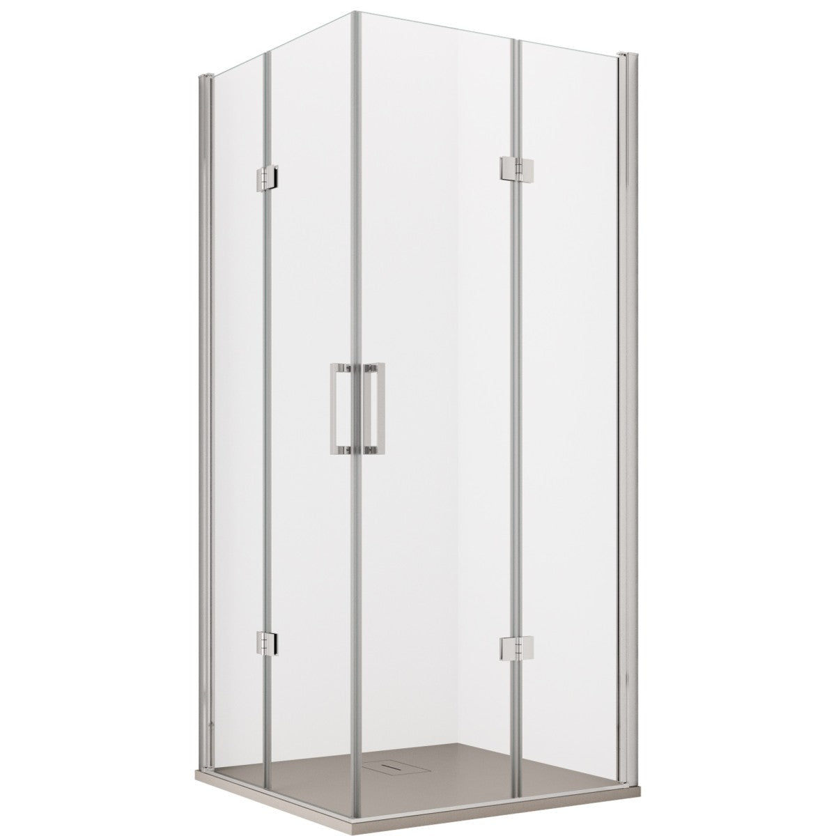 Box doccia 2 lati a soffietto trasparente senza profili 6mm h195 anticalcare rea, misura 75x80