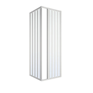 Box doccia a due lati in pvc h185 bianco, misura 130x90