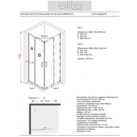 Box Doccia Angolare 70x100 Cm Scorrevole Opaco