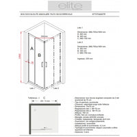 Box Doccia Angolare 70x70 Cm Scorrevole Trasparente