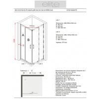 Box Doccia Angolare 90x100 Cm Scorrevole Opaco