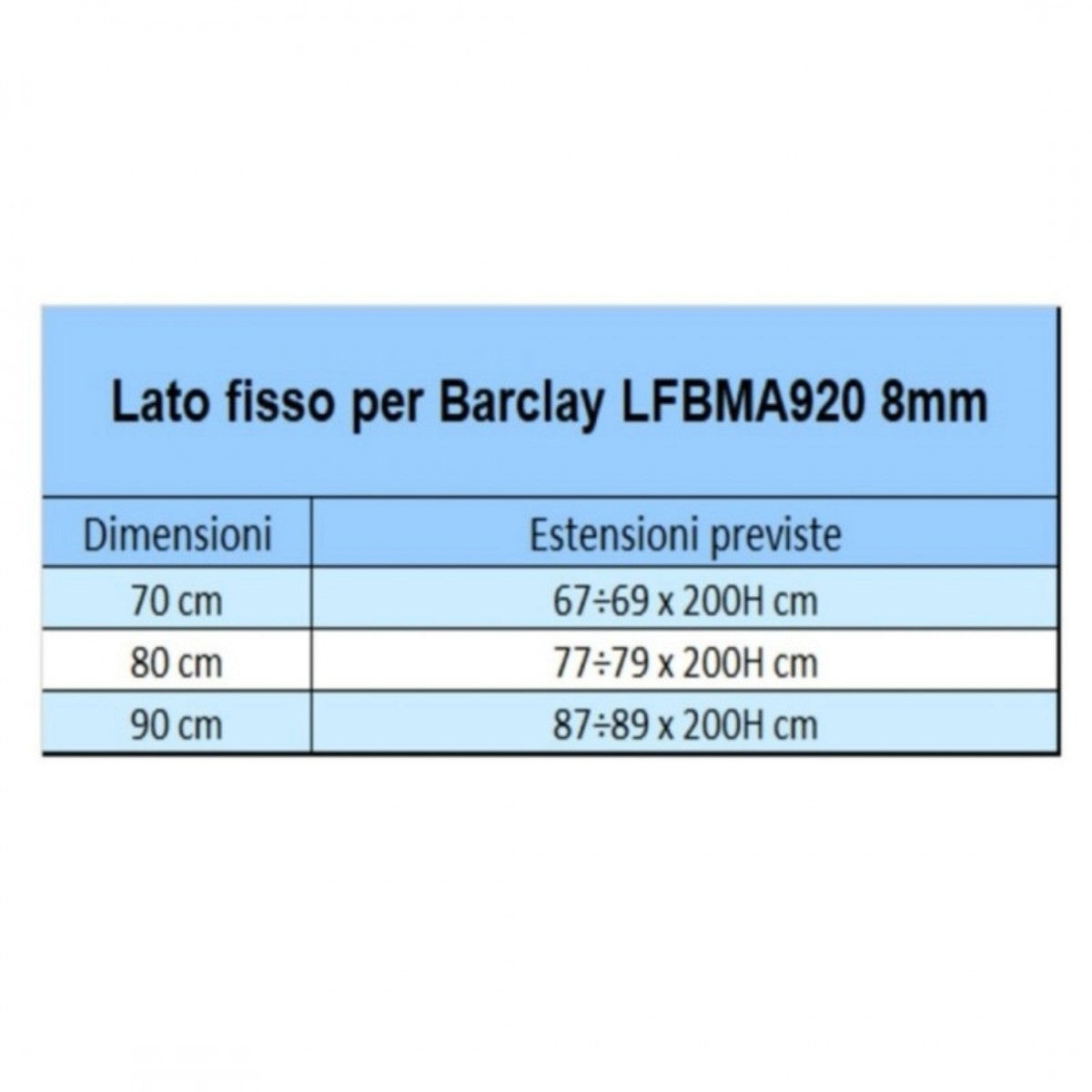 Box doccia scorrevole trasparente anticalcare 8mm h200 barclay, dimensioni 130x90