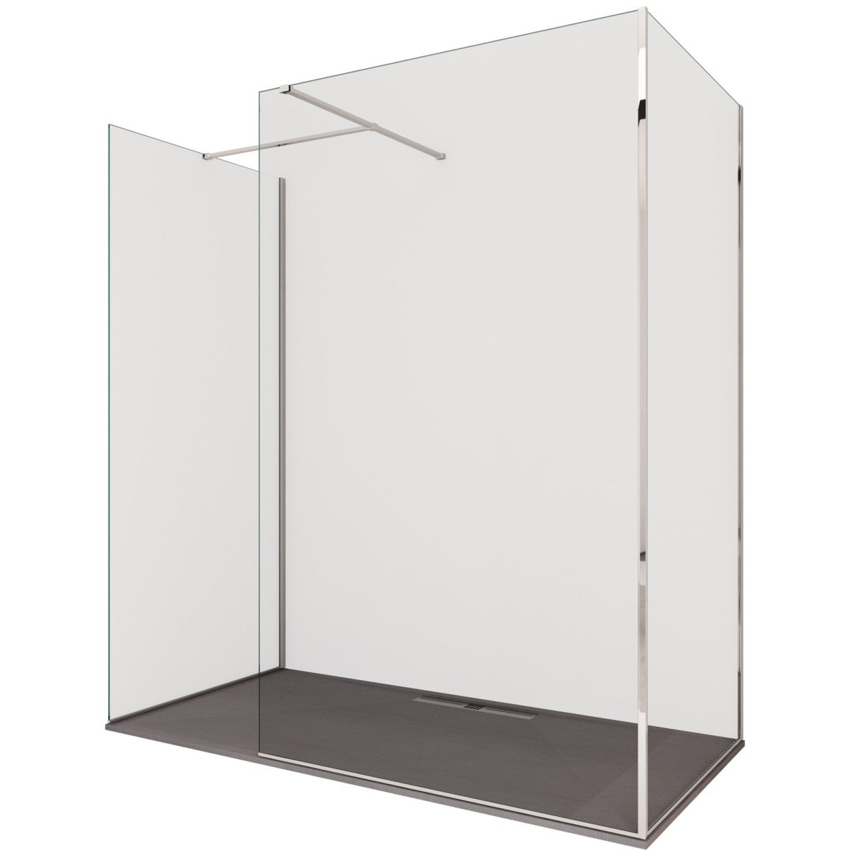 Box doccia tre lati accesso libero senza profili h195 8mm osiride, misura 80x70x80