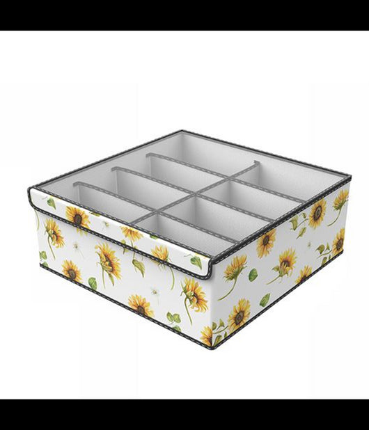 Box Scatola Salvaspazio Armadio 8 Contenitori Porta Oggetti Organizer 32x32x12cm         