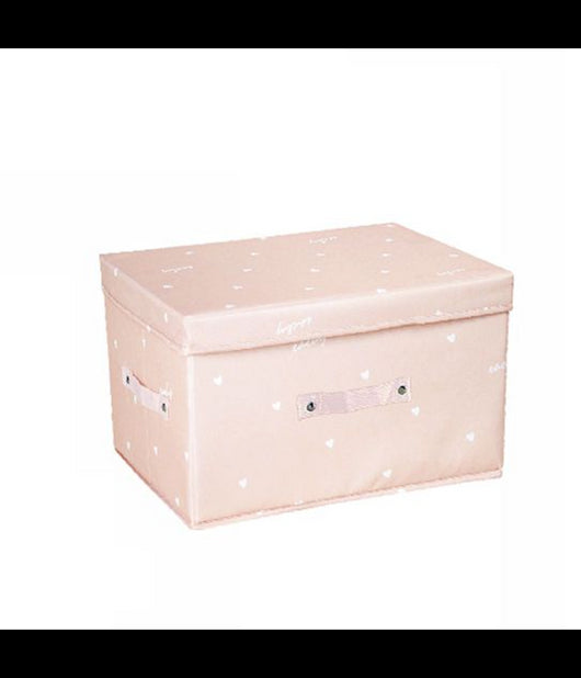 Box Scatola Salvaspazio Armadio Contenitore Porta Oggetti Organizer 35x30x20 Cm  Rosa       