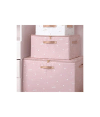 Box Scatola Salvaspazio Armadio Contenitore Porta Oggetti Organizer 48x38x28 Cm  Rosa       