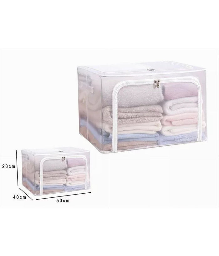 Box Scatola Salvaspazio Portatutto Vestiti Armadio Organizer 50x40x28 Cm 59981         