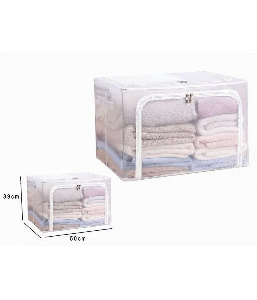 Box Scatola Salvaspazio Portatutto Vestiti Armadio Organizer 50x40x39 Cm 59982         