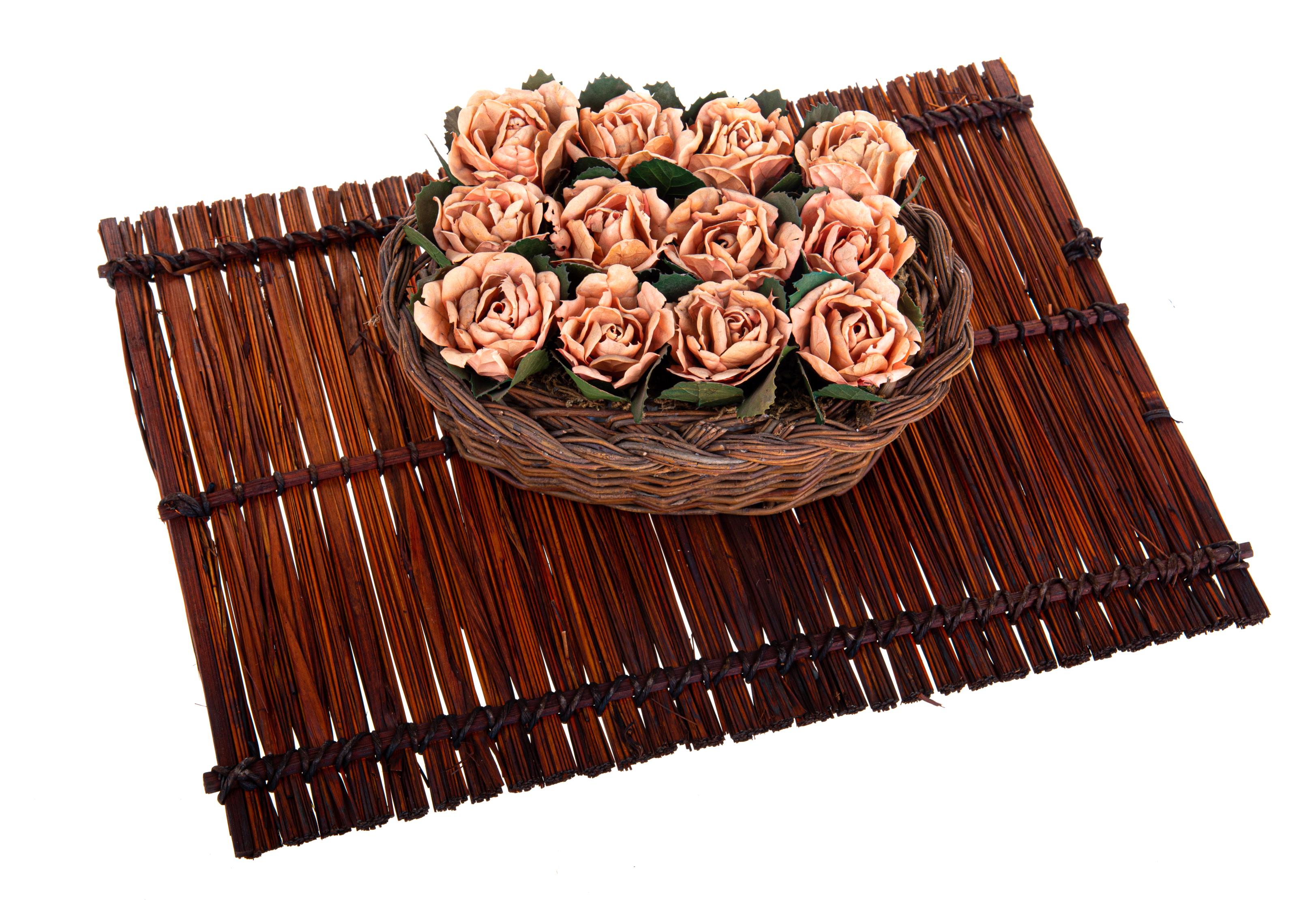 Set 5 Stuoia Sottopiatto in Rattan Misure 40 x 30 cm