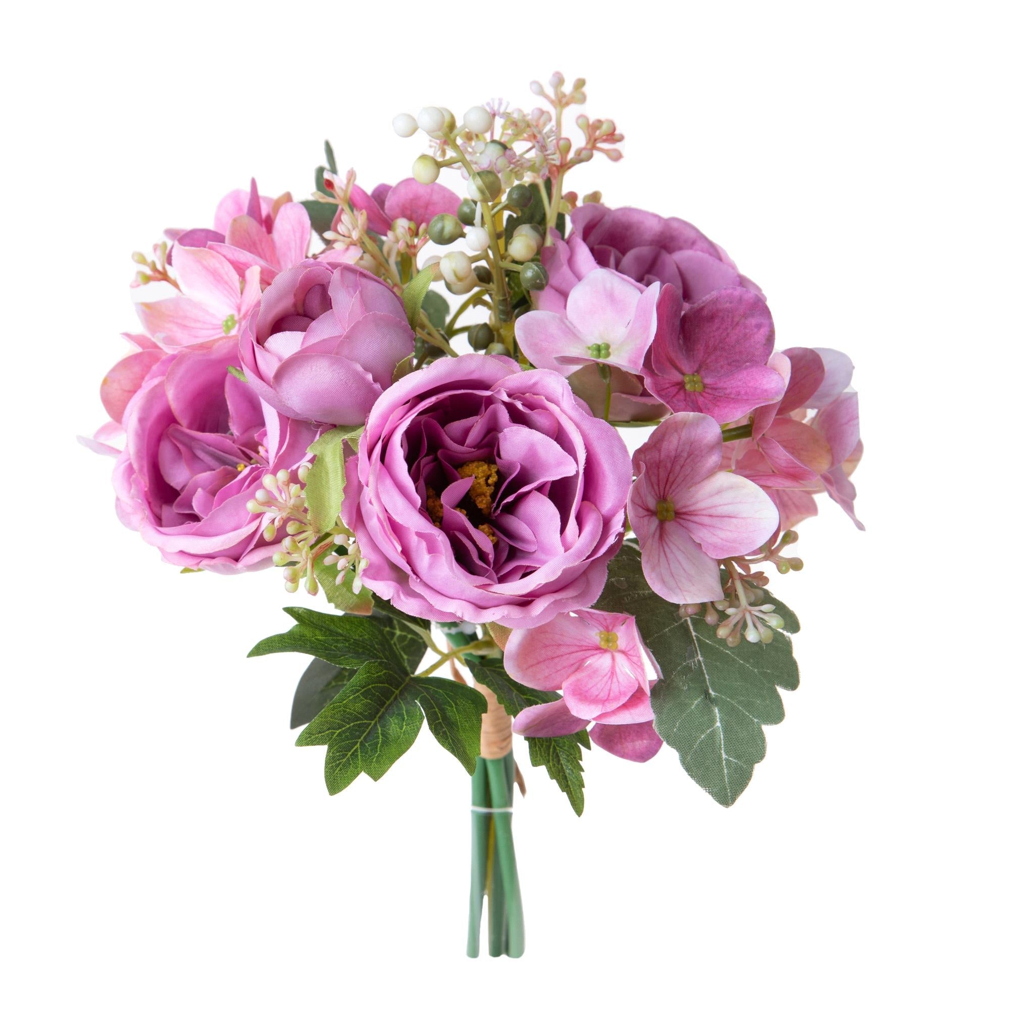 Set 3 Bouquet Artificiali Cabbage Rose 35 cm