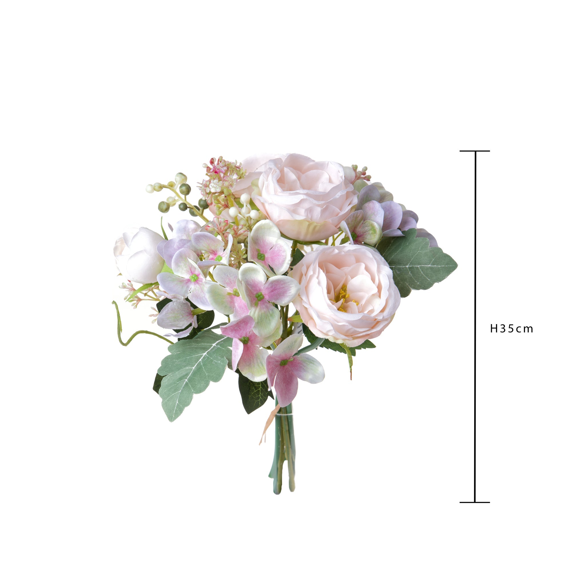 Set 3 Bouquet Artificiali Cabbage Rose 35 cm