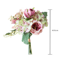 Set 3 Bouquet Artificiali Cabbage Rose 35 cm