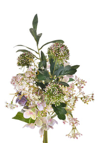 Set 2 Bouquet Artificiali Legato con Ortensie H 55 cm