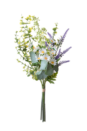 Set 2 Bouquet Artificiali Margherite Lavanda H 48 cm