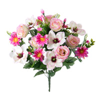 Set 2 Bouquet Artificiali Rose e Magnolia per 18 60 cm