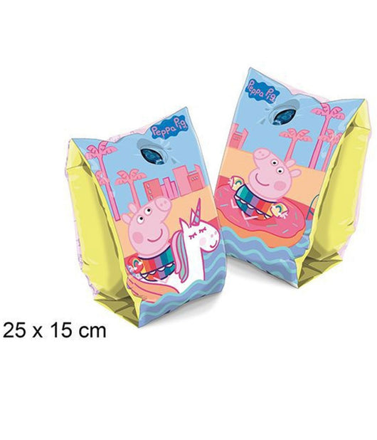 Braccioli Gonfiabili Peppa Pig Mare Piscina Nuoto Per Bambini Manicotti 25x15cm         