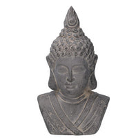 Buddha resina grigio cm24,5x17h41